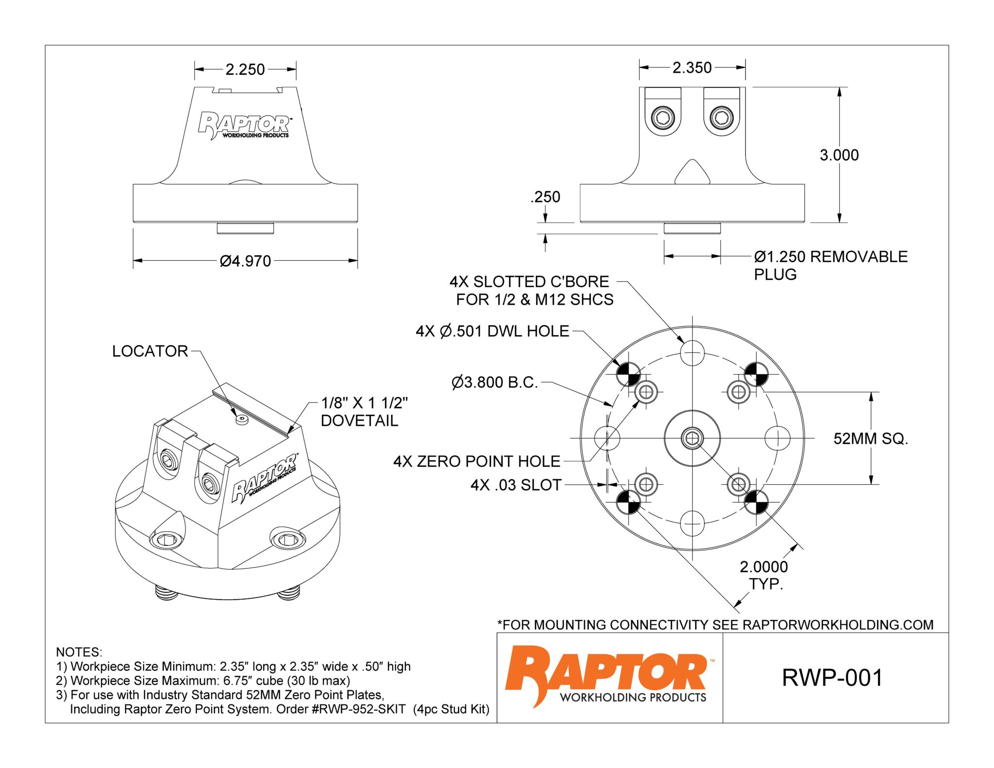 Tool Rwp RWP-001 : Raptor Workholding