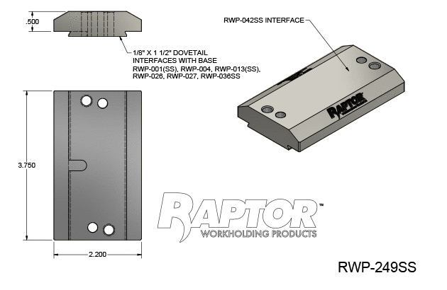 RWP-249SS Key Dimensions