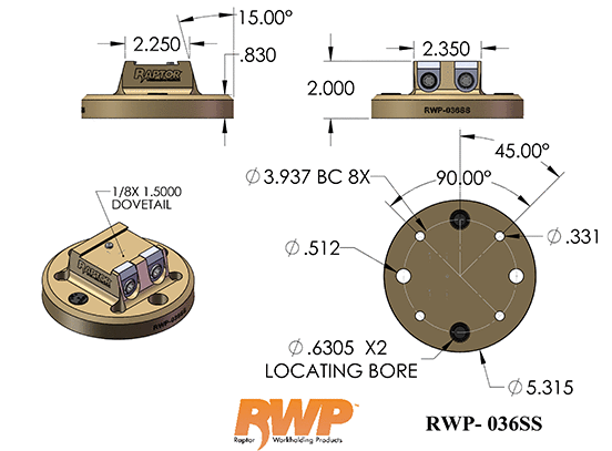 Raptor RWP-036SS Stainless Steel 1.5