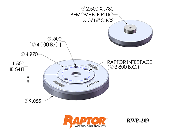 RWP-209 Key Dimensions