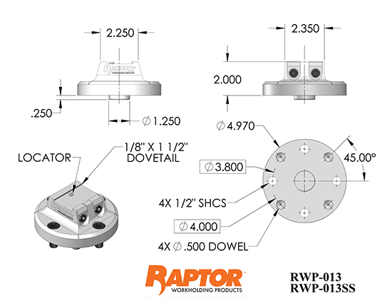 Raptor RWP-013 Aluminum 1.5