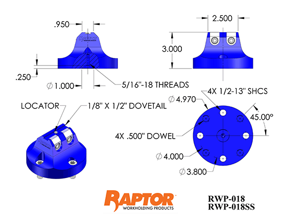 Raptor RWP-018SS Stainless Steel 0.50