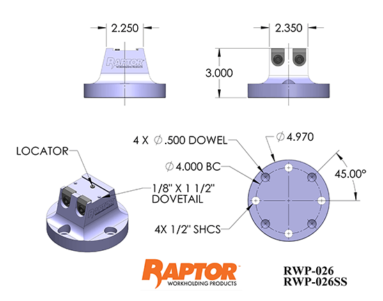 Raptor RWP-026 Aluminum 1.5