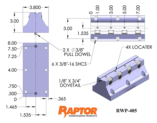 Raptor RWP-405 Aluminum 0.75